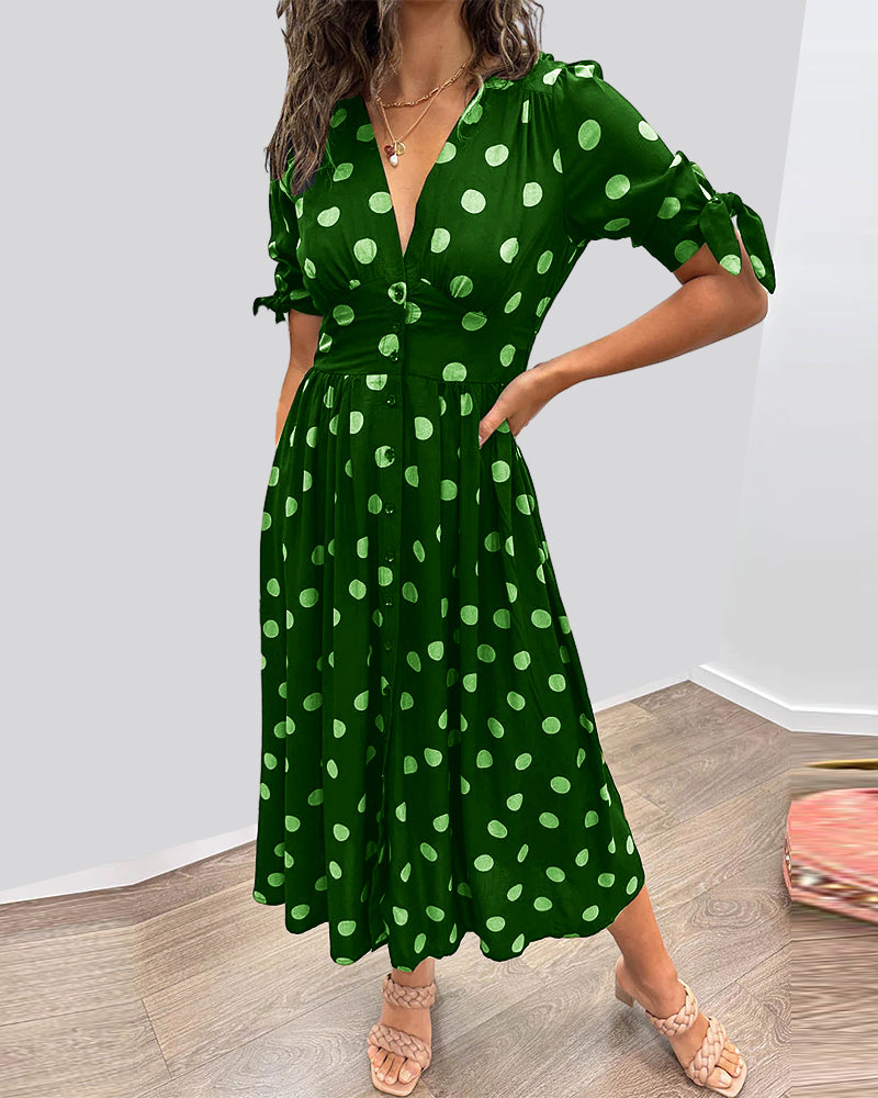 Selene – Vestido largo con escote cruzado
