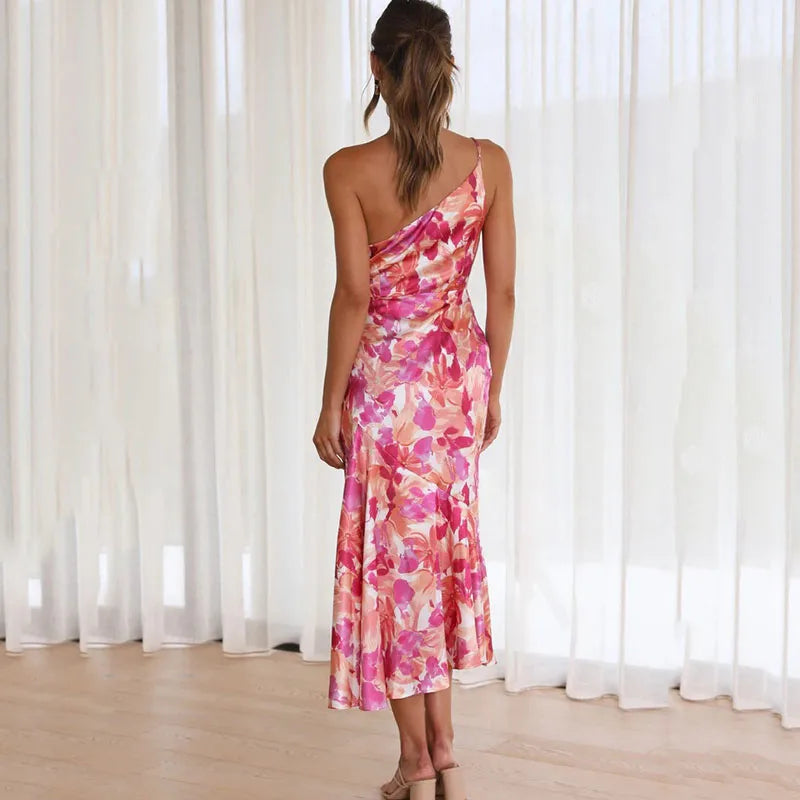 Dalia – Vestido midi con escote asimétrico