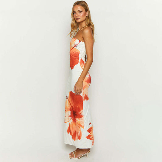 Giulietta – Vestido largo plisado con elegancia floral