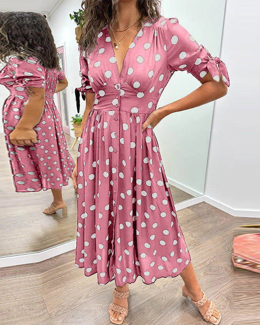 Selene – Vestido largo con escote cruzado