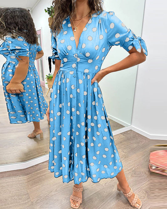 Selene – Vestido largo con escote cruzado
