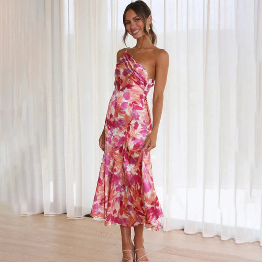 Dalia – Vestido midi con escote asimétrico