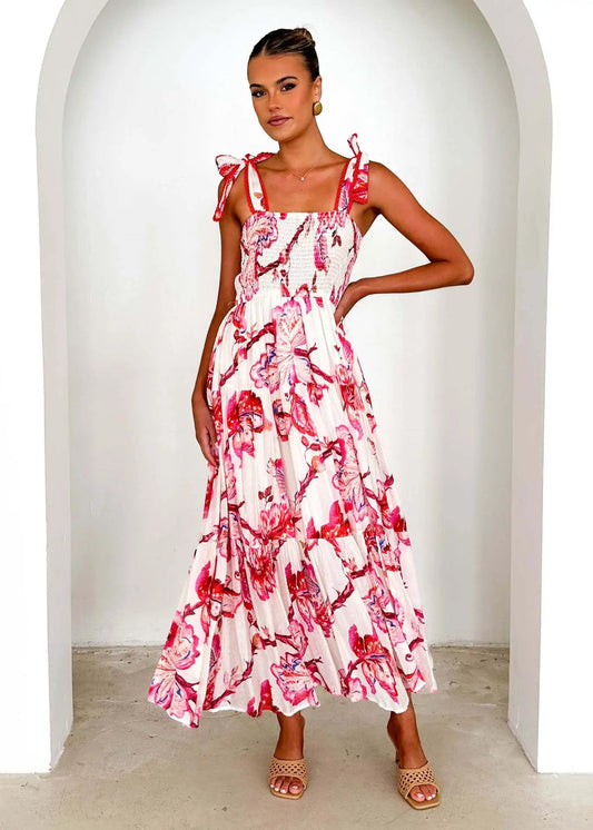 Valeria – Vestido sin tirantes con cintura elástica